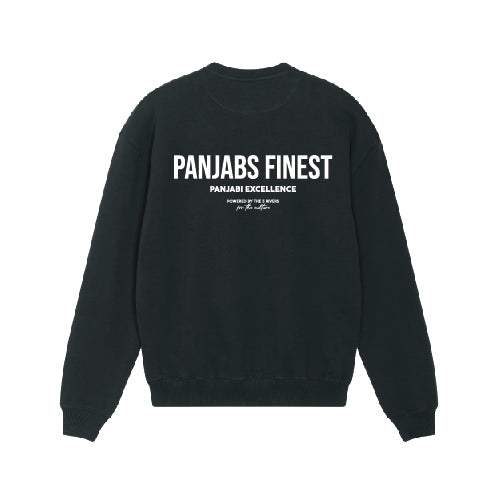 Panjabs Finest Crewneck Black | Panjabi Excellence | Panjabi Apparel